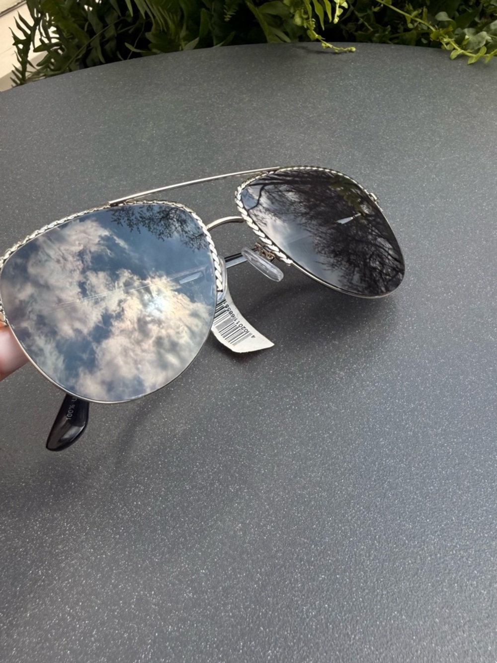 Ashley Stewart Aviator Sunglasses with Braided Detail - Picture 4 of 8